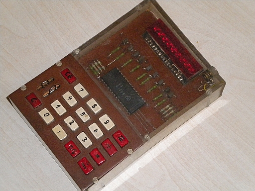 Selbst gebauter Taschenrechner, Draufsicht